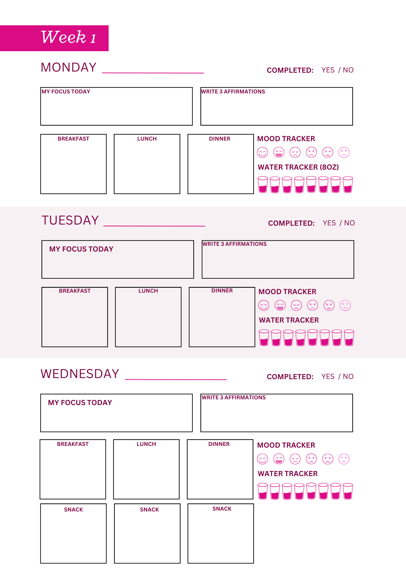 Beginner Friendly meal planner
