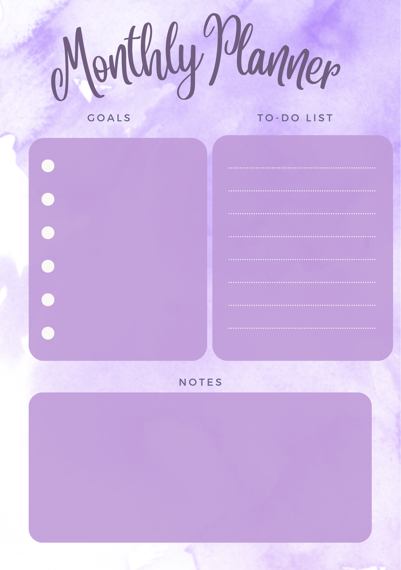 My daily agenda