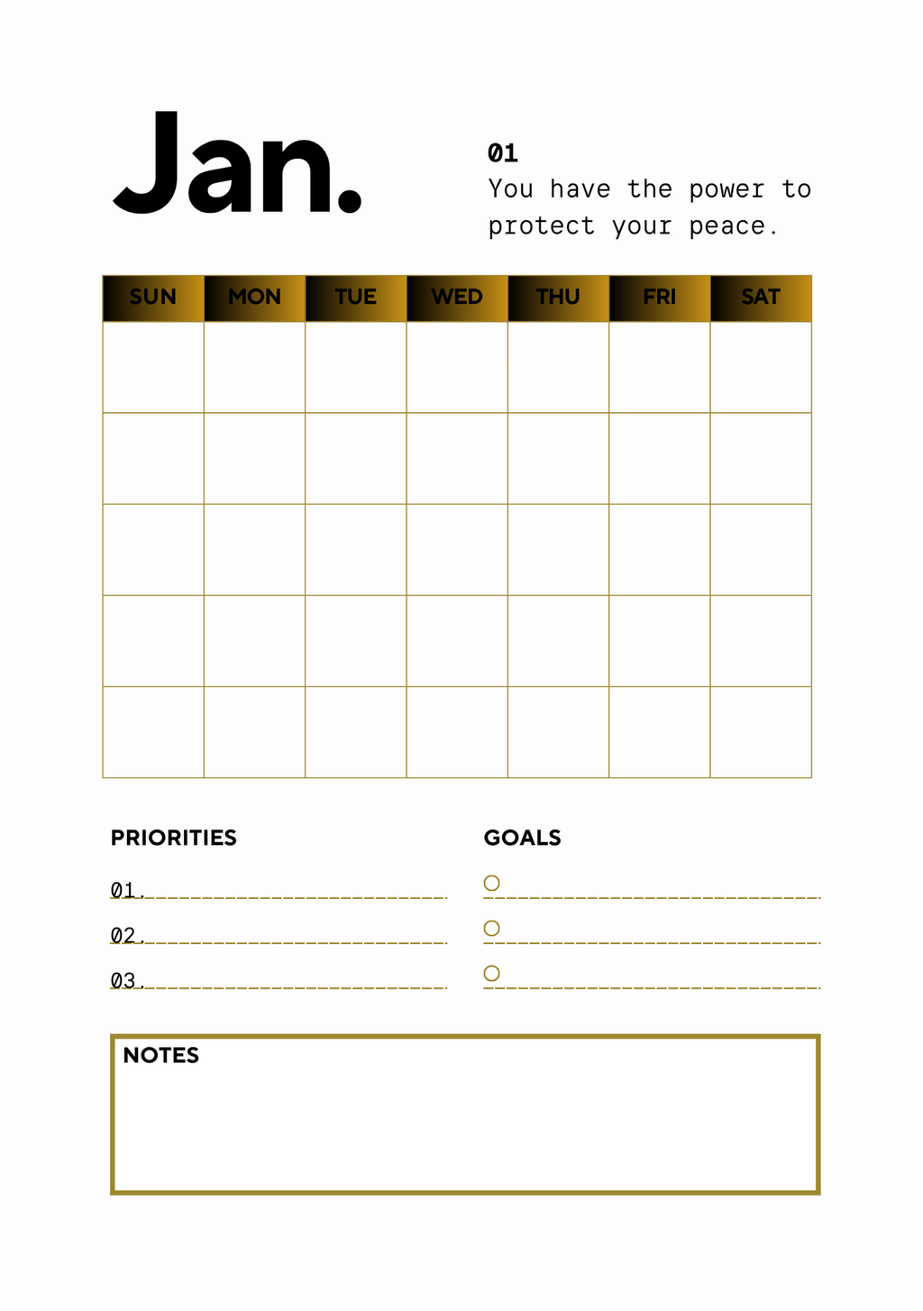 Planner for him with prayer page