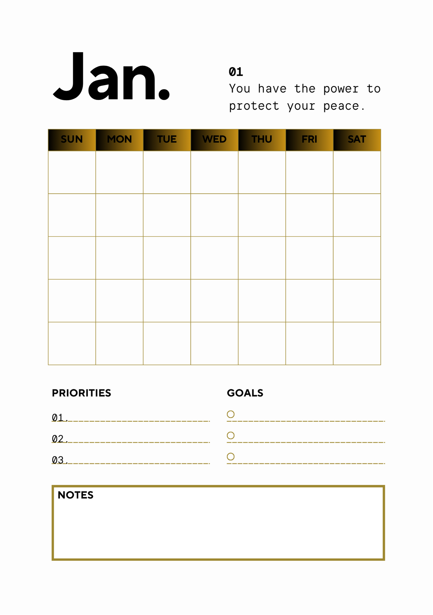 Planner for him with prayer page